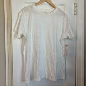 Athleta Women's 1X Organic Daily Crew Tee White 100% Cotton NWT